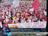 Brazil: protests over lack of water in Sao Paulo for