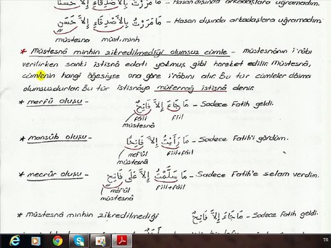 ARA2002 ARAPÇA IV 3. Ünite ErolBalcı Ders Notları İstisna (re-upload)