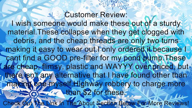 (2) Pondmaster Model 2-18 Rigid Replacement Pre-Filters for 250-1800 GPH Pumps Review