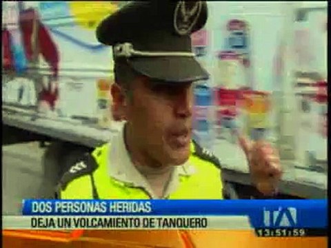Accidente en Chimborazo deja dos personas herídas