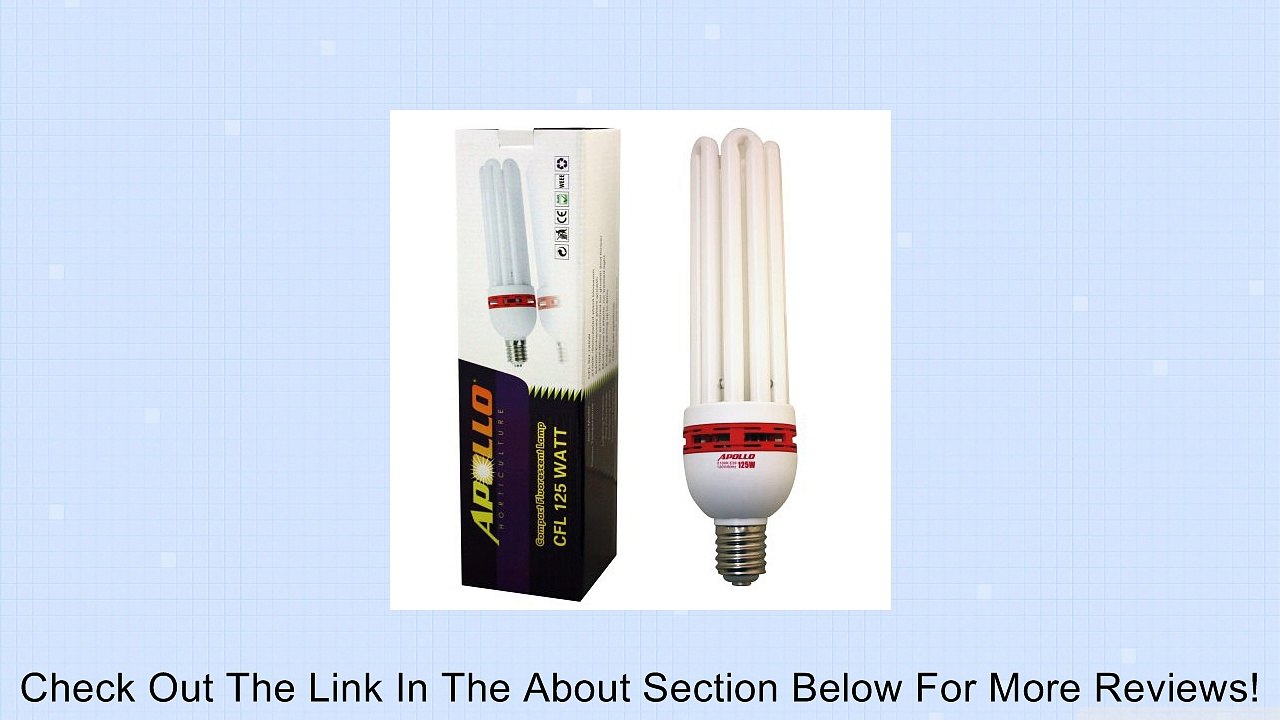 Apollo Horticulture 125 Watt CFL Compact Fluorescent Grow Light Bulb for Plant Growing Review