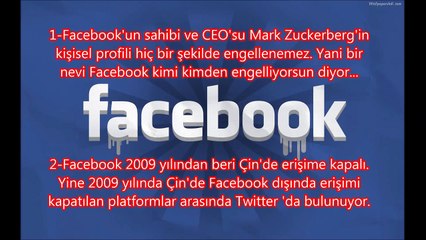 Facebook'un Hakknda Bilmedikleriniz !