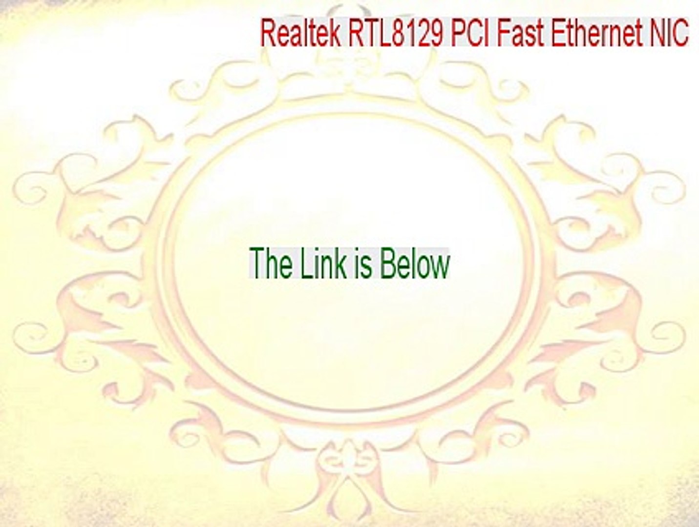 Realtek RTL8129 PCI Fast Ethernet NIC Full - Realtek RTL8129 PCI Fast  Ethernet NICrealtek rtl8129 pci fast ethernet nic driver 2015 - video  Dailymotion