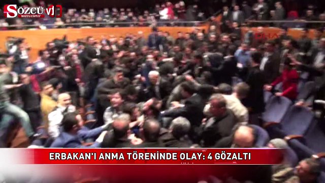 Erbakan'ı anma töreninde olay: 4 gözaltı