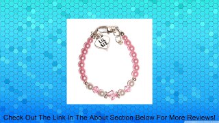 Lil Sis - Pink Sterling Silver Childrens Girls Bracelet Childrens Little Sister Heart Charm Size Medium 1-5 Years Review