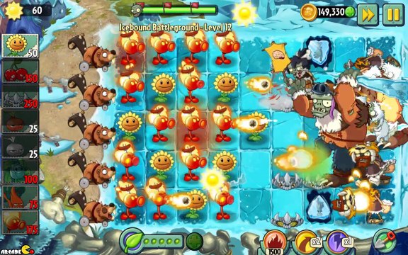 Plants vs Zombies 2 Pinata Party 2 27 Icebound Battleground Level 15 (Frostbite Caves Part 2)