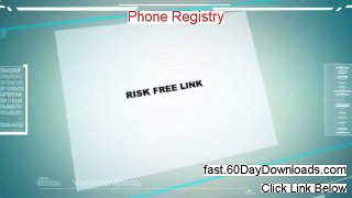 Phone Registry Review - Phone Registry Do Not Call