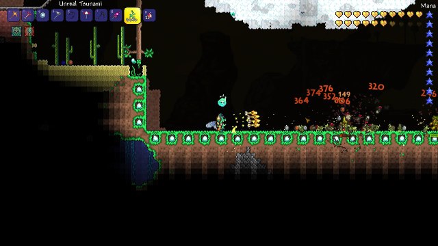 Terraria Hardmode - Ichor Arrows +Unreal Tsunami Bow