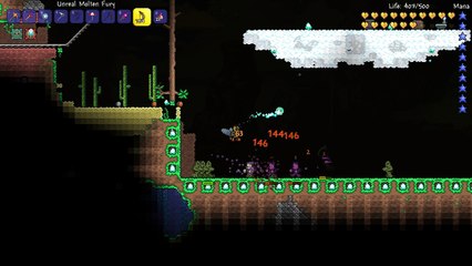 Terraria Hardmode - Unreal Molten Fury @78 DMG  & 74% Crit