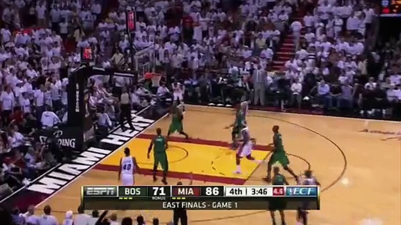 Lebron James yeah yeah yeah at Kevin Garnett
