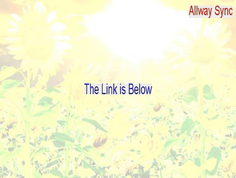 Allway Sync Crack (Free Download 2015)