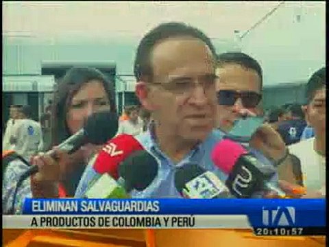 Eliminan salvaguardias para Colombia y Perú