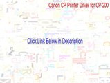Canon CP Printer Driver for CP-200 Full Download (Free Download)