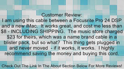 CITIE Obliq - FireWire Gold 800 to 400 9 to 6 pin Cable (9pin 6pin) 3FT , IEEE-1394B Firewire 800 9-pin/6-pin Cable 3 FEET GOLD PLATED TIP Review