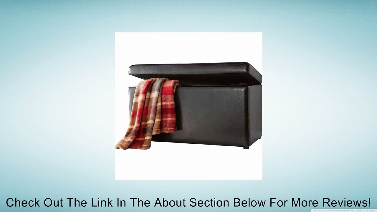 Mainstays Faux Leather Storage Bench, Brown Review