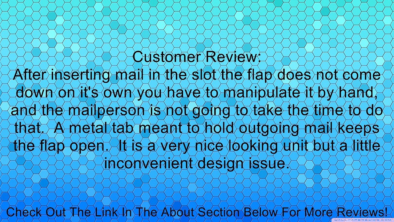 Gibraltar MSK00000 Large Lockable Security Wall Mount Mailbox, Black Review