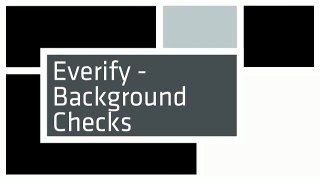 Everify - Background Checks