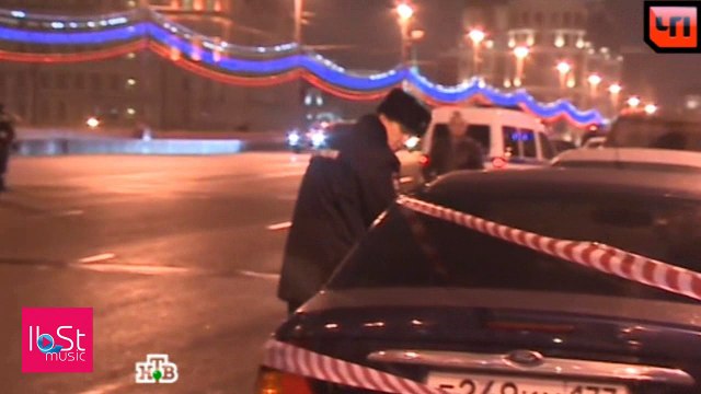 Расстрел Бориса Немцова - видео с места убийства политика