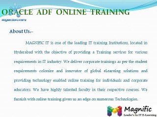 oracle adf online training in hyderabad
