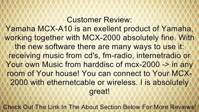 Yamaha MCX-A10 MusicCAST Digital Audio Terminal (Discontinued by Manufacturer) Review