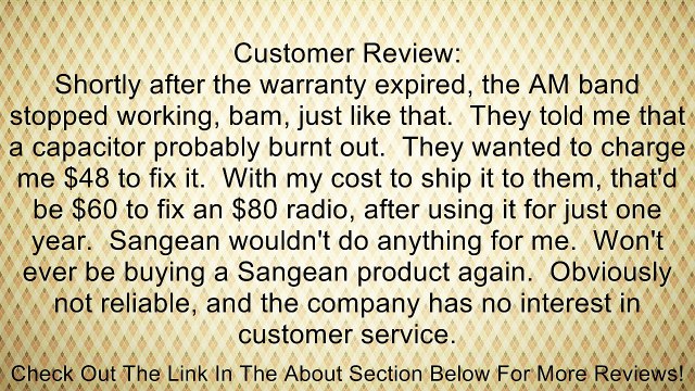 Sangean RCR-3 RCR-3 AM/FM Atomic Digital/Analog Clock Radio (White) Review