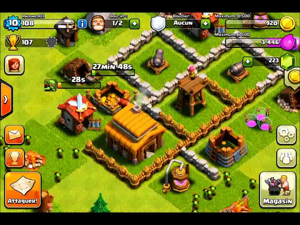 Let's play Clash of Clans   Episode 2  Murailles + Mortier
