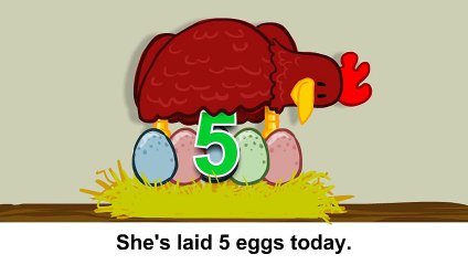 Counting songs  Hickety Pickety my red hen   3 -5 years kids