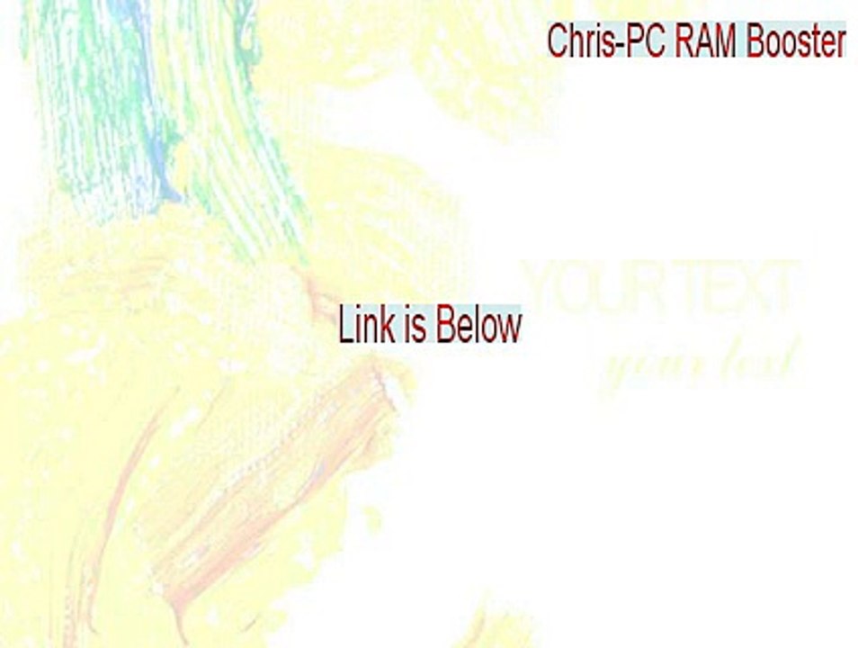 Chris-PC RAM Booster Serial [Download Now]