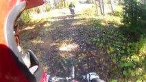 Accident de Mountain Bike après le sabotage d'une piste de VTT de descente