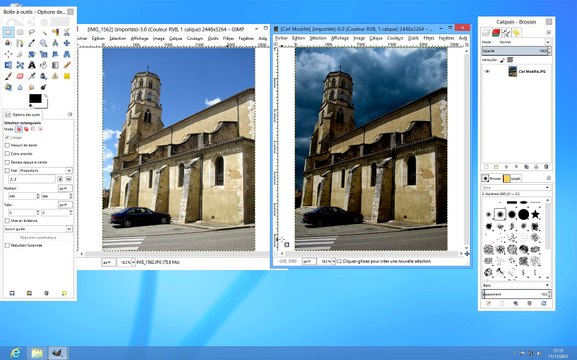 Tuto - Gimp 2.8 - Changer le ciel d'une photo avec l'extracteur du 1er plan