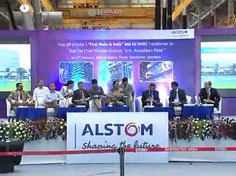 Vadodara Alstom's India's 1st 800KV HUDC Transfomer commissioned by Anandiben Patel