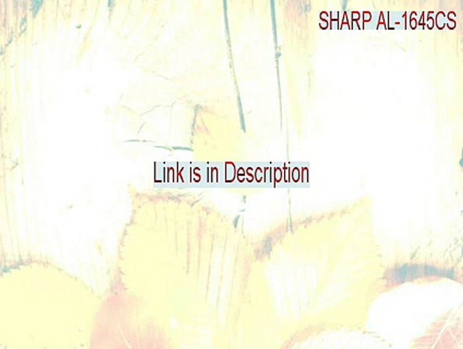 SHARP AL-1645CS Keygen - Free Download (2015)