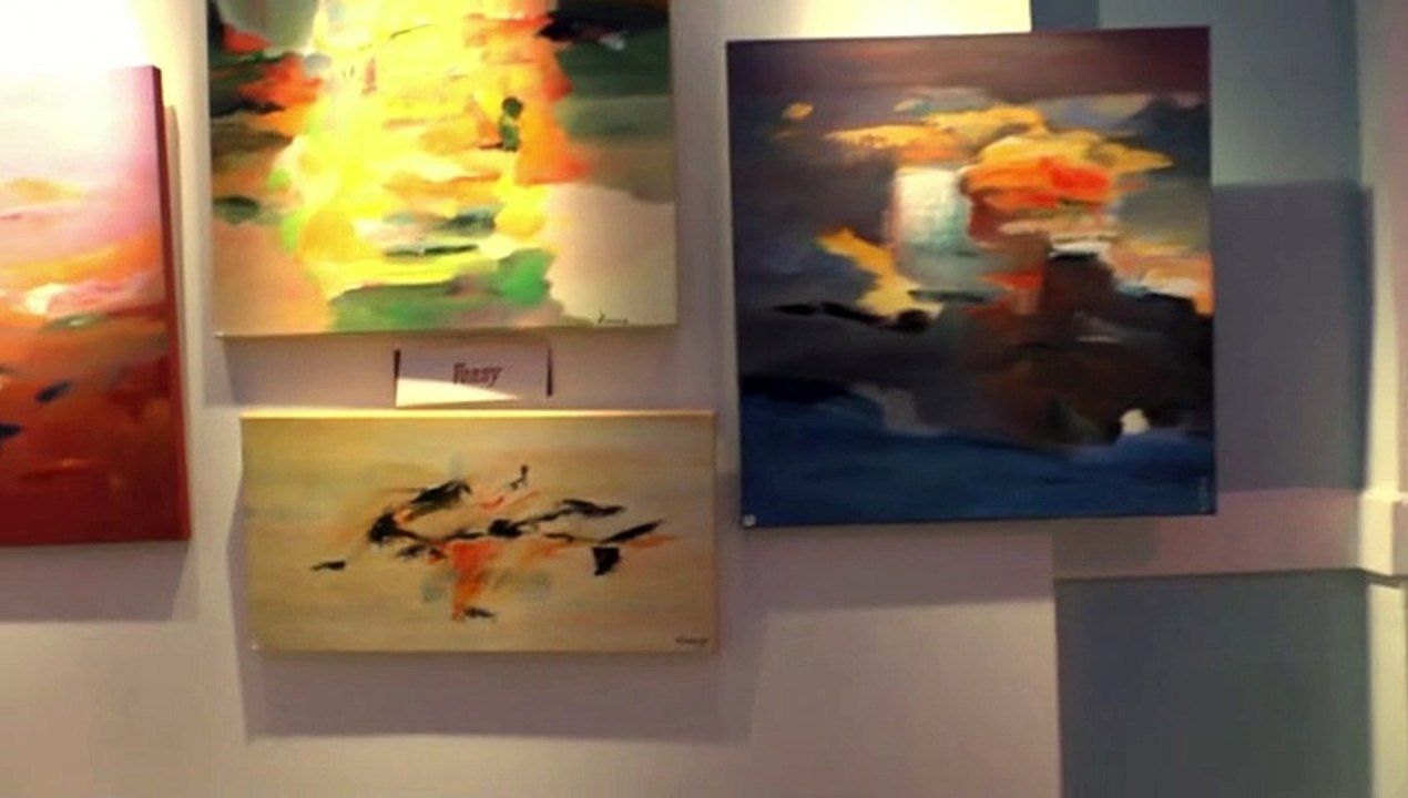 PAU - 25 FÉVRIER  2015 - VONNY - R. MENA - Y. CHASSAIGNE - Y. SOULUE - MAÏTE CAVALLI - EXPOSENT À LA CHAPELLE DE LA PERSÉVÉRANCE.