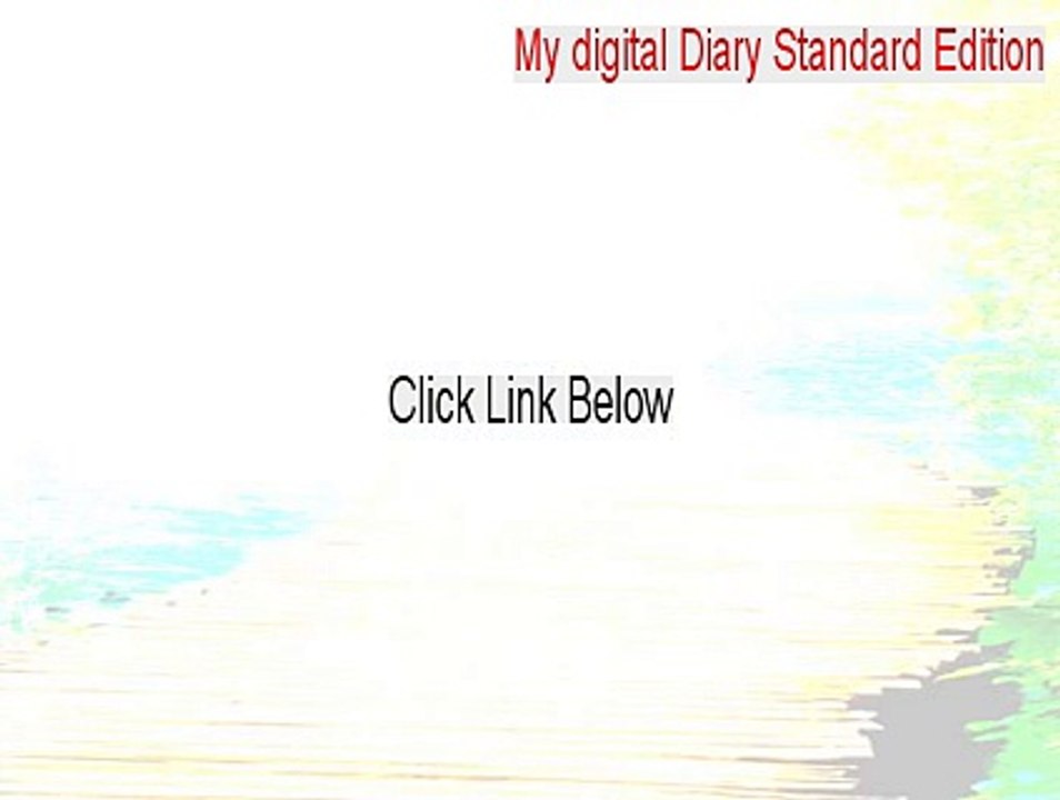 My digital Diary Standard Edition Full Download - Download Here 2015