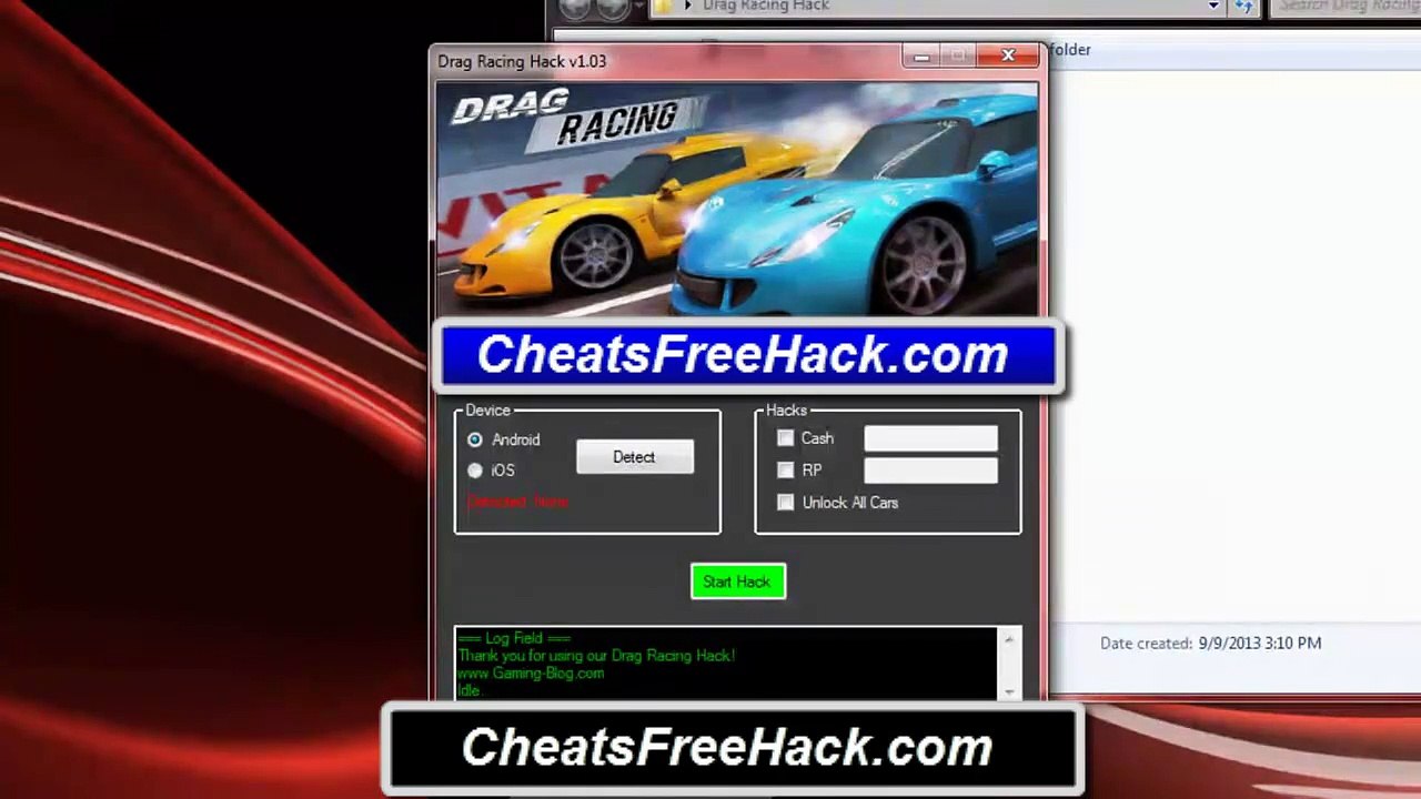 Drag Racing Hack Cash RP Unlock All Cars Cheat Tool Free Download 2015