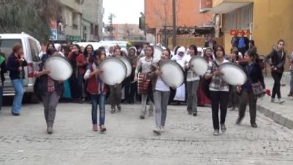 Silopi'de Kadınlar Karanfil Dağıttı