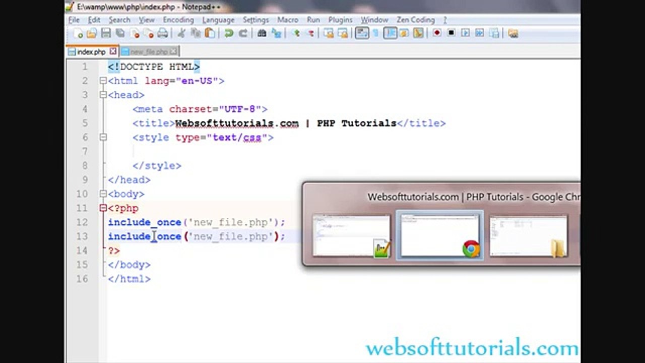 PHP tutorials in urdu - hindi - 35 - include_once() and require_once functions in php