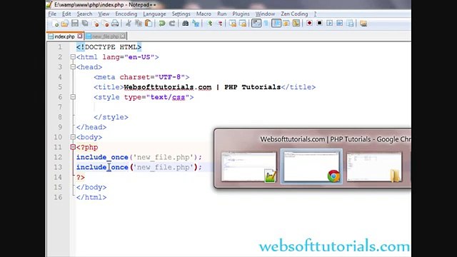 PHP tutorials in urdu - hindi - 35 - include_once() and require_once functions in php