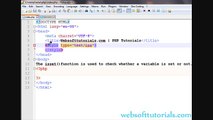 PHP tutorials in urdu - hindi - 41 - isset function in php