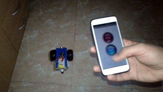 Arduino smartphone controlled car light follower
