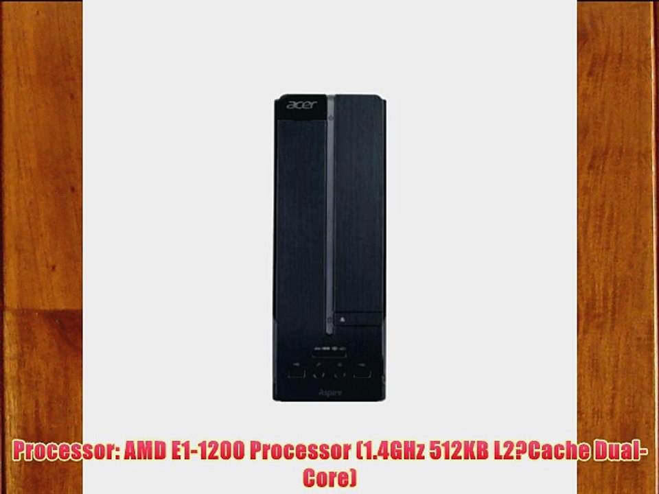 Acer Aspire X  AMD E1-1200 1.4GHz/4GB DDR3 500GB HDD/ DVD??RW/Windows 8 Desktop PC (Black)