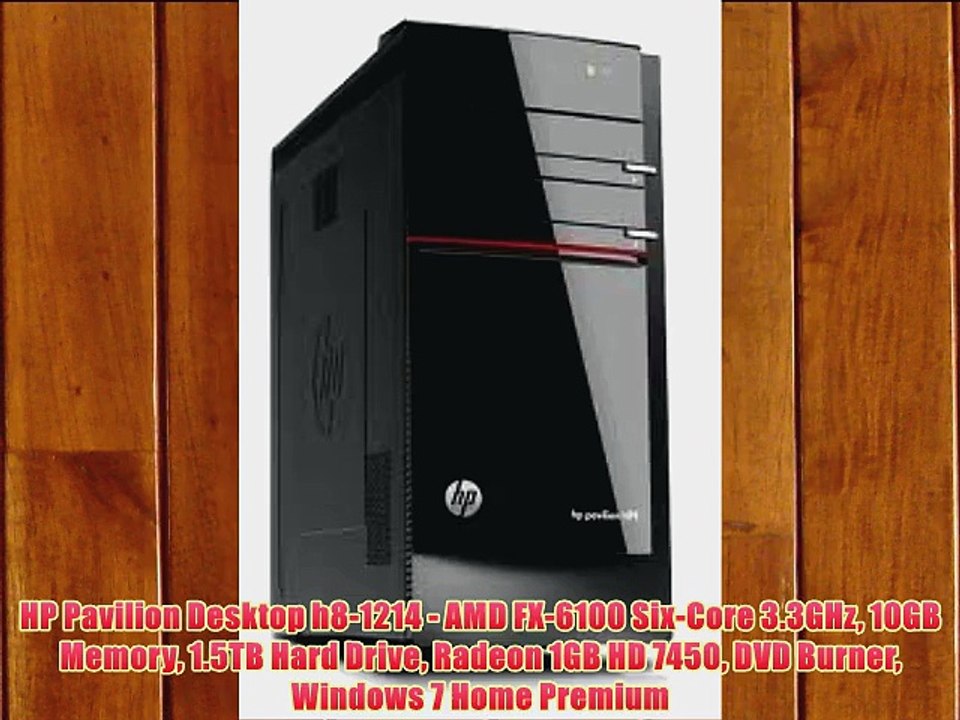 HP Pavilion Desktop h8-1214 - AMD FX-6100 Six-Core 3.3GHz 10GB Memory 1.5TB Hard Drive Radeon
