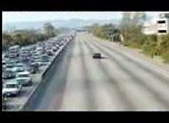 AERO PLANE LANDING AT A CAR ON ROAD