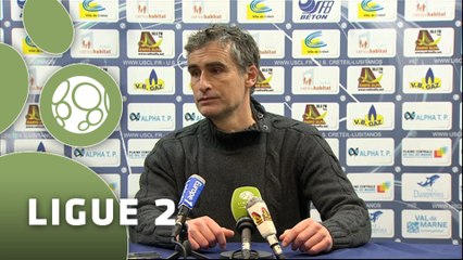 Conférence de presse US Créteil-Lusitanos - Dijon FCO (0-2) : Thierry FROGER (USCL) - Olivier DALL'OGLIO (DFCO) - 2014/2015