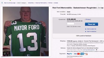 Download Video: Toronto Mayor And Crack Enthusiast Rob Ford Is Selling His Stuff On eBay