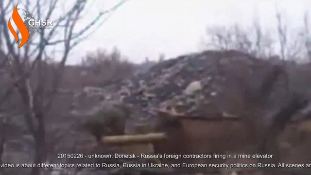 20150226 - unknown, Donetsk - Russia's foreign contractors firing in a mine elevator