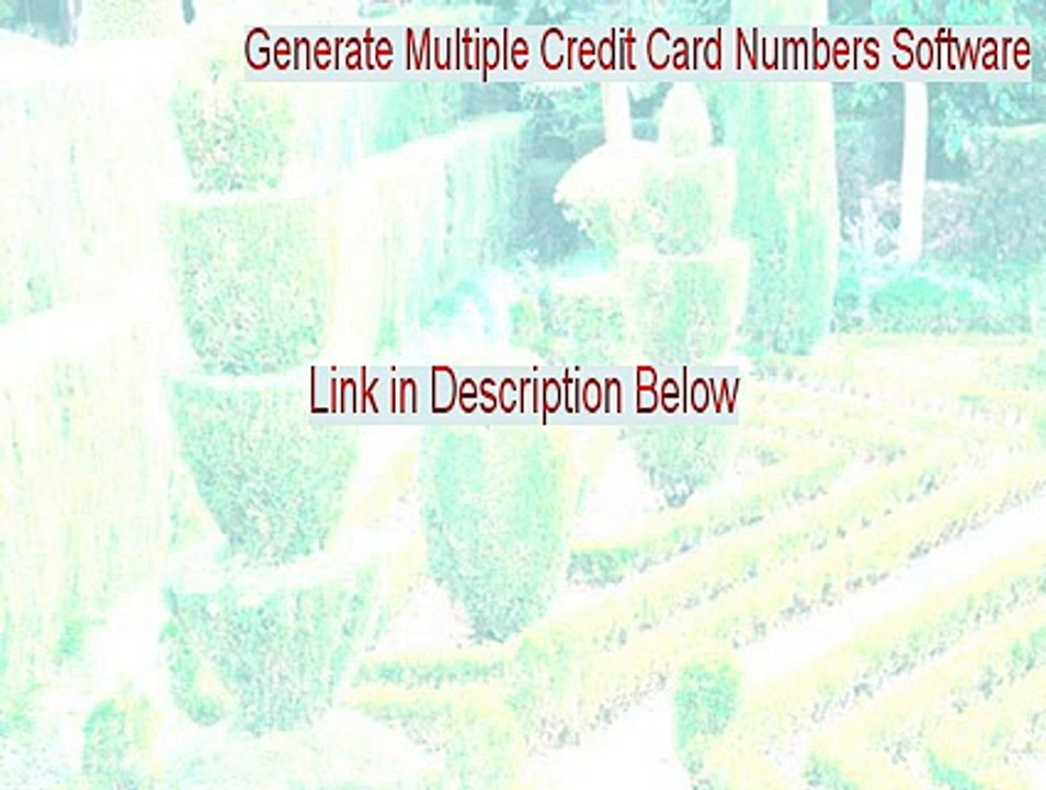 Generate Multiple Credit Card Numbers Software Full Download [Free Download 2015]