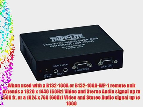 Tripp Lite 4-Port VGA with Audio over Cat5 / Cat6 Extender Splitter Transmitter 1920x1440 at