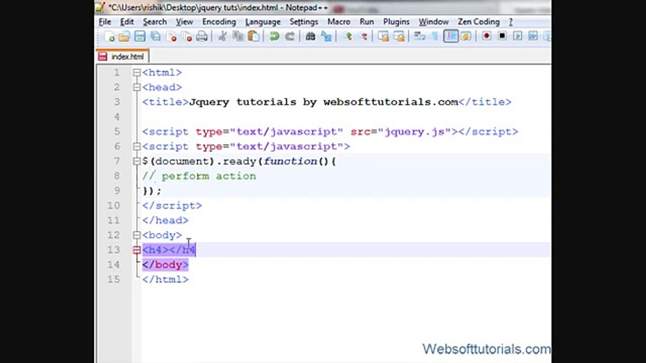 Jquery Tutorial in Urdu - Hindi - 4 - Jquery Document.Ready Function