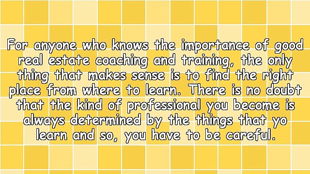 Looking For Real Estate Coaching And Training